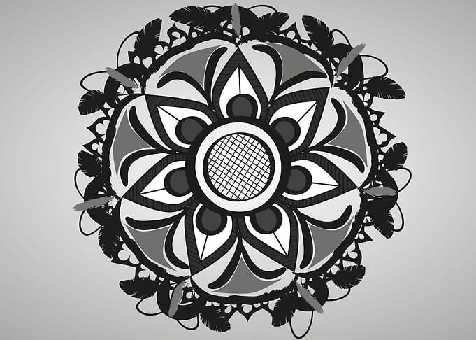 Black and white
