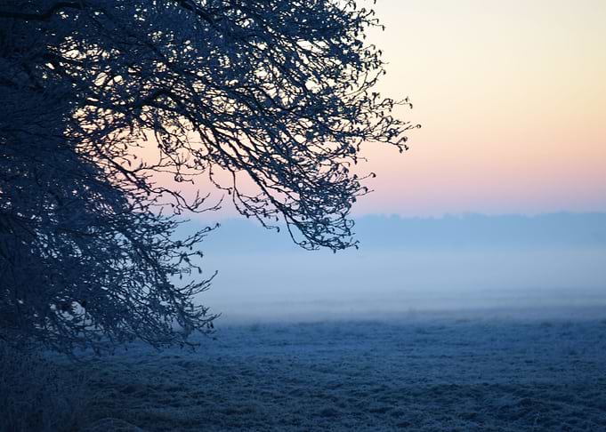 Landscape inn Winter