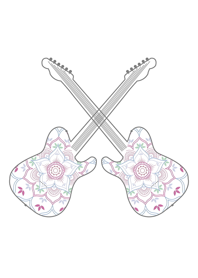 Guitars and ethnic flora