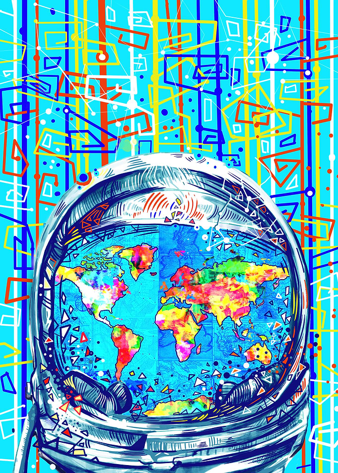 Astronaut world map 5