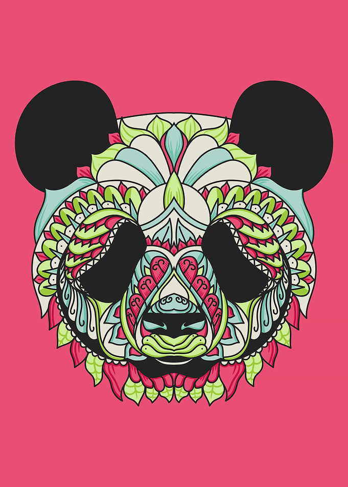 colorful panda