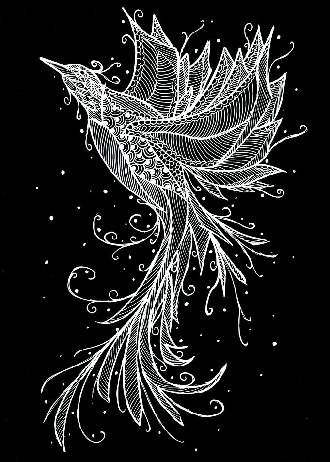 Rising Phoenix Lineart