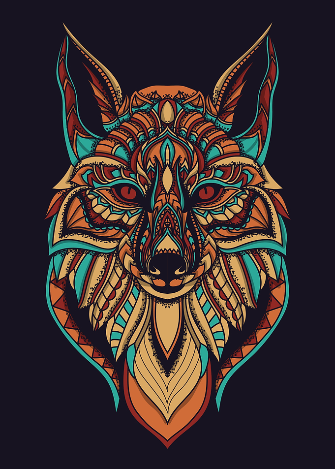 colorful fox