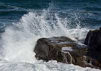 Sea waves and stormy sea