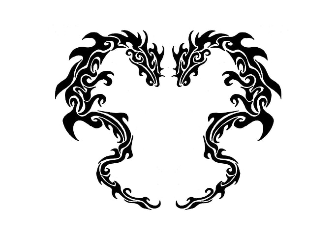 Two Tribal Dragons