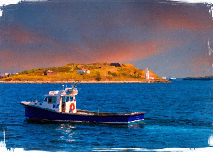 Fishing Boat Past Small Li