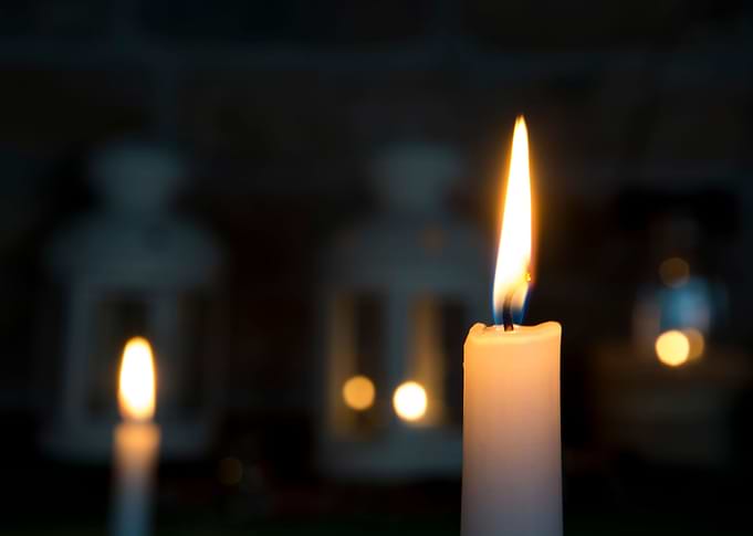 A burning candle