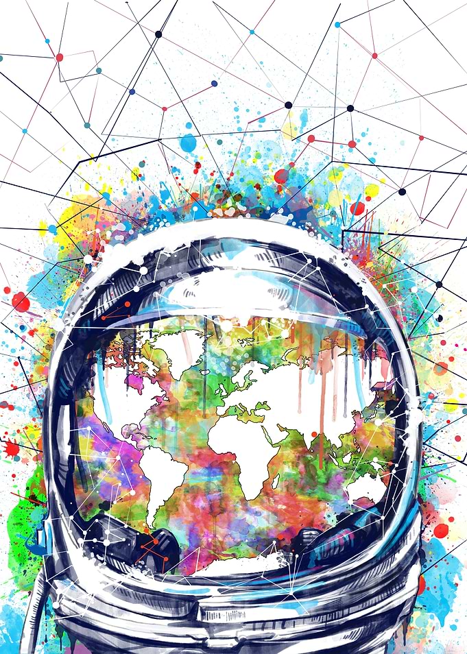 astronaut world map