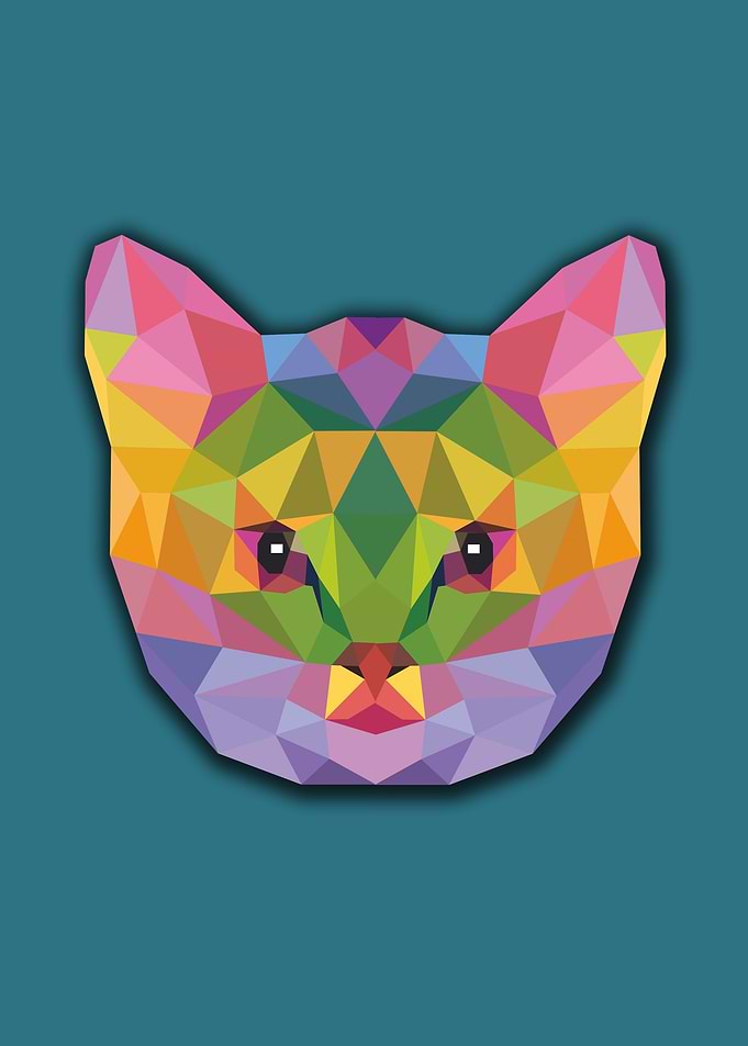 cat lowpoly geometric