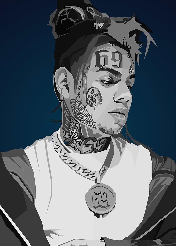 6ix9ine WPAP Pop Art