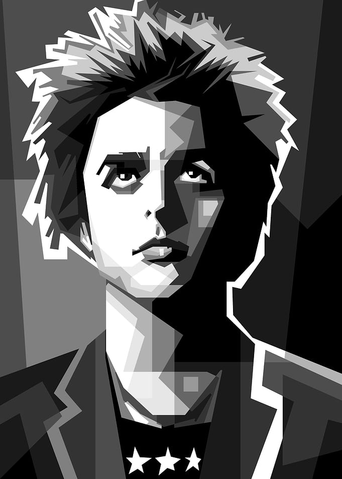 Someones face Black White
