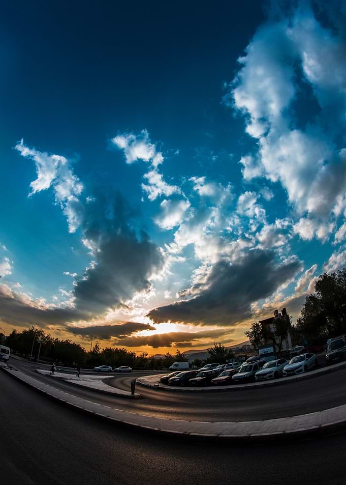 Sunset in Fisheye