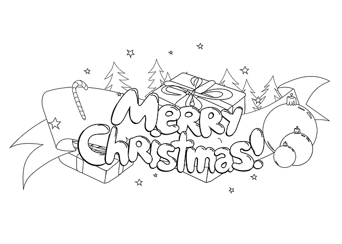 Merry Christmas Hand drawn