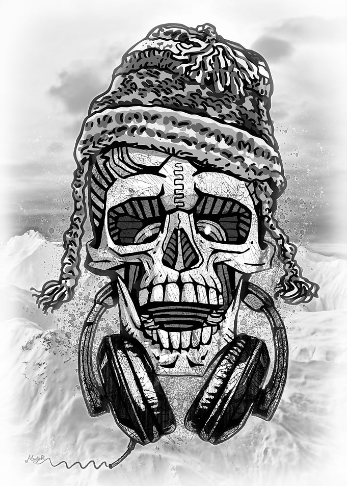 Winter Skull Headphones