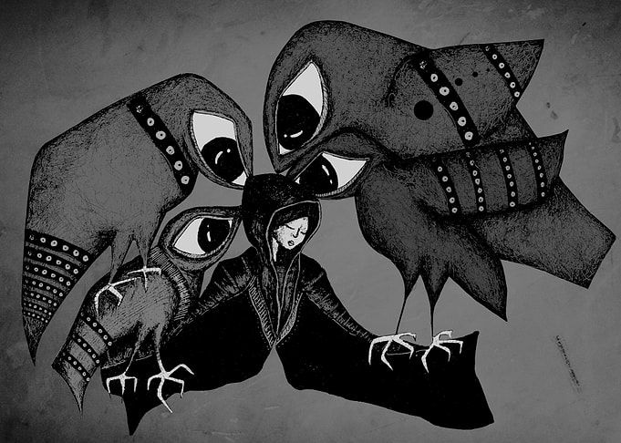 With crows