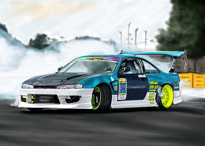 Nissan 200 SX Drifting