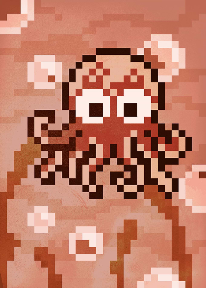 Pink Baby Octopus