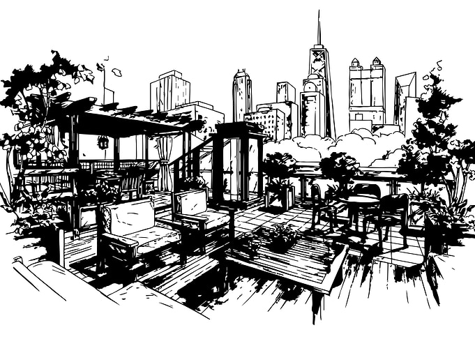 Idyll of a big city