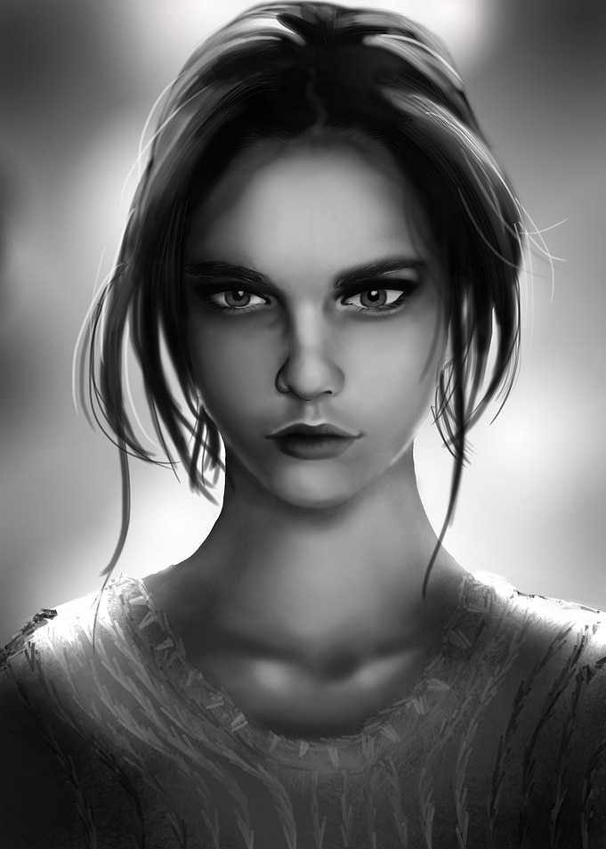 Woman Portrait BW