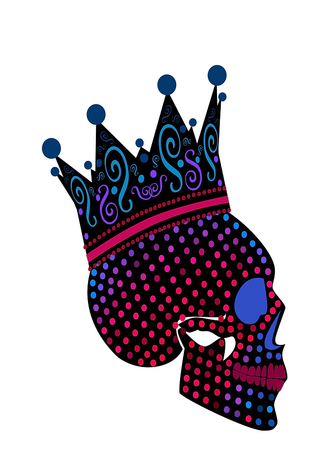 King Skull icon with crown