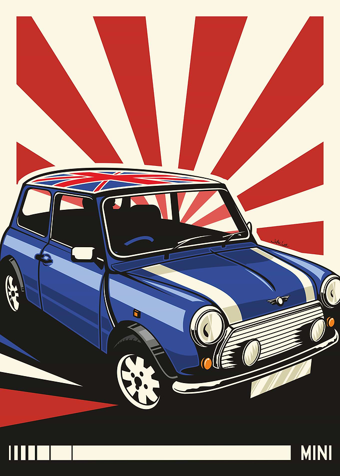 Mini Cooper blue