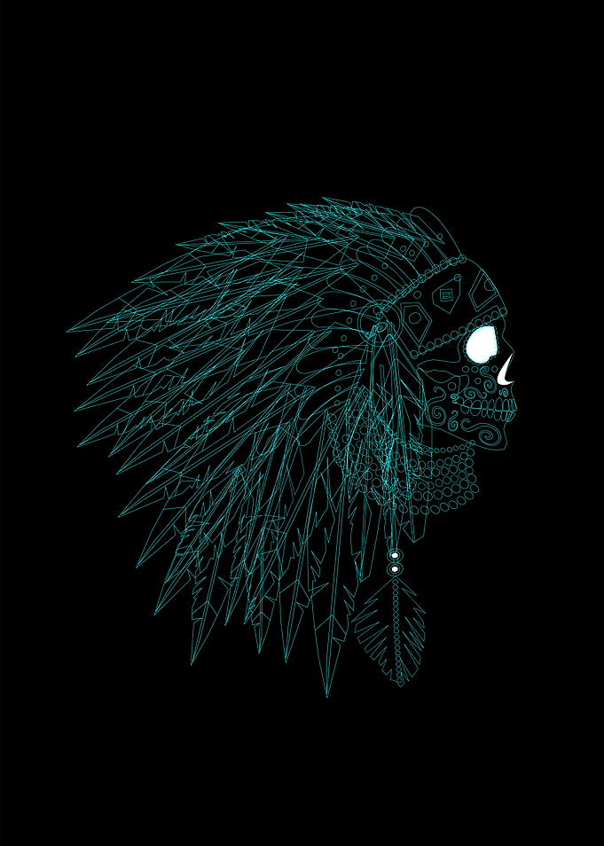 A skull icon wearing Ameri