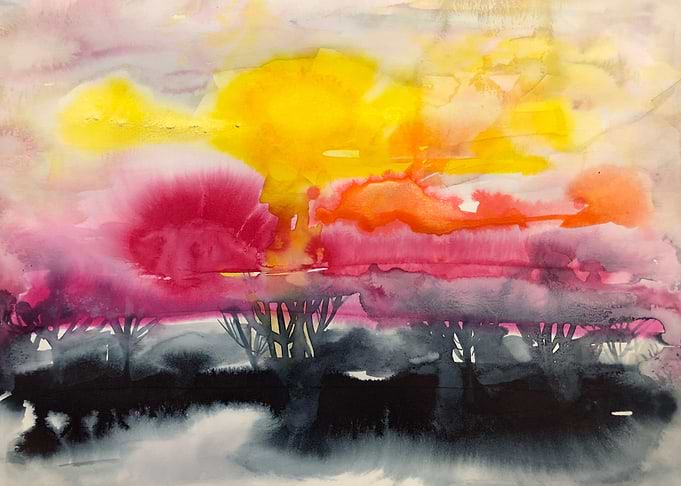 winter sunset
