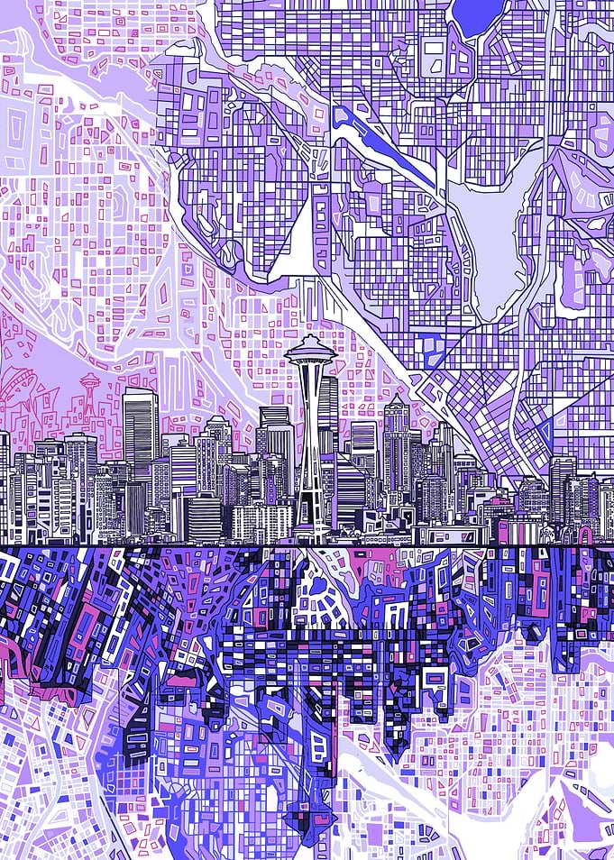 Seattle city abstract 3