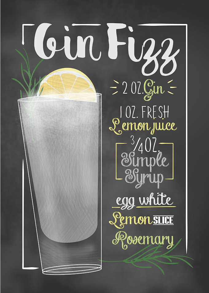 Gin Fizz Cocktail