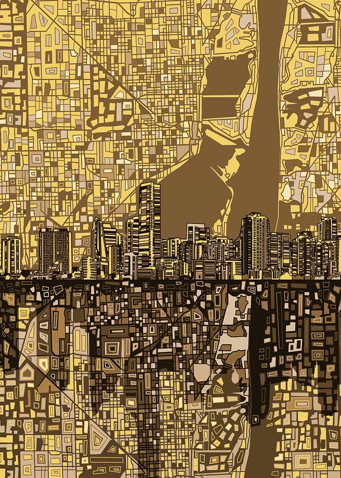Miami city abstract 3