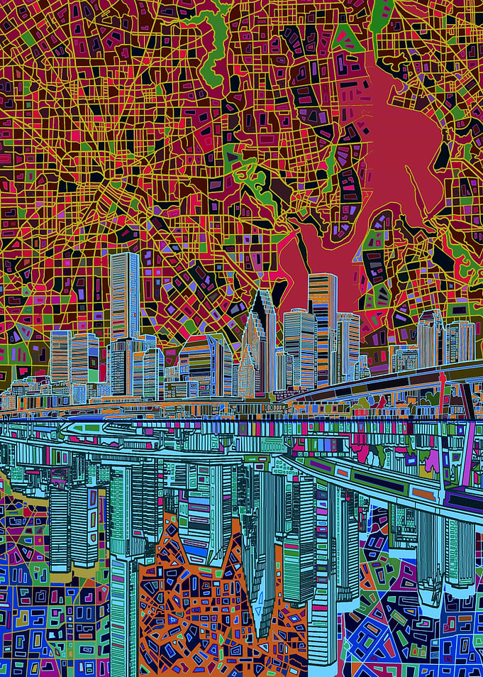 Houston city abstract
