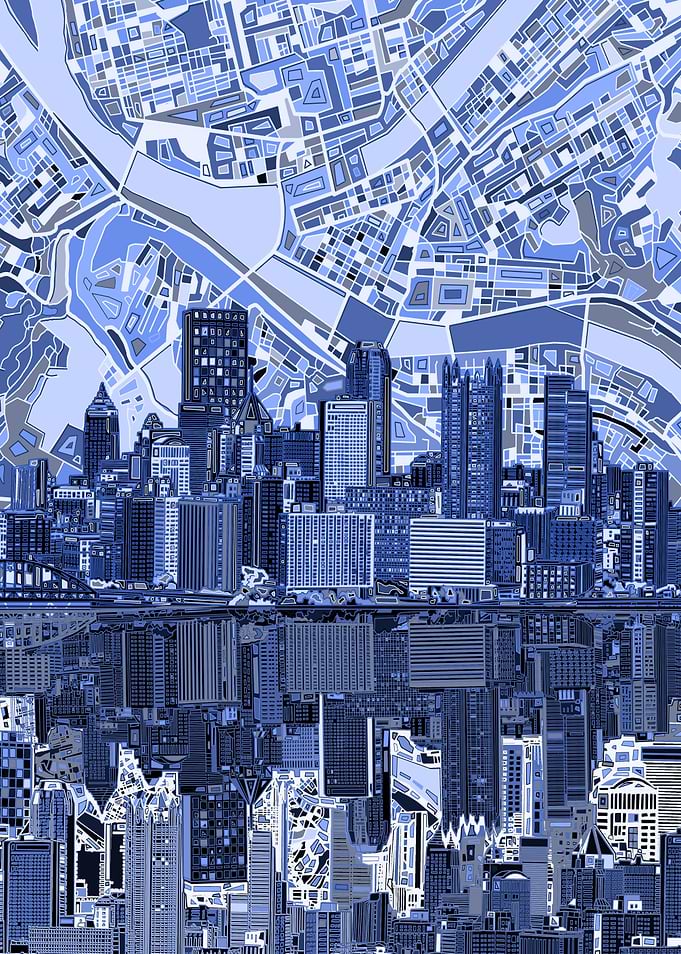 Pittsburgh city abstract 4