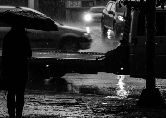 Girl in the rain