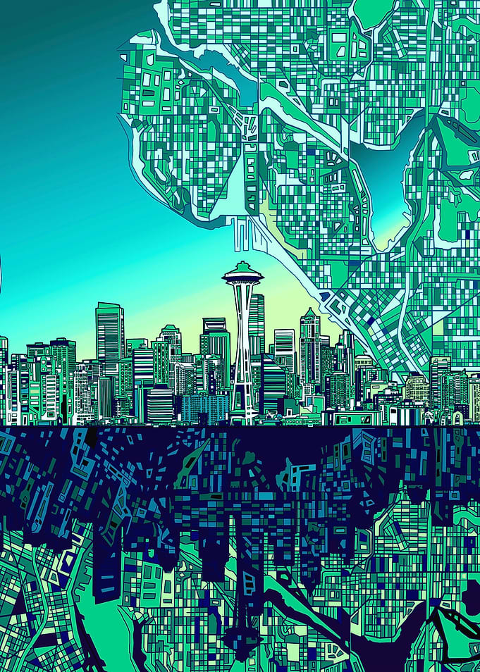 Seattle city abstract 4