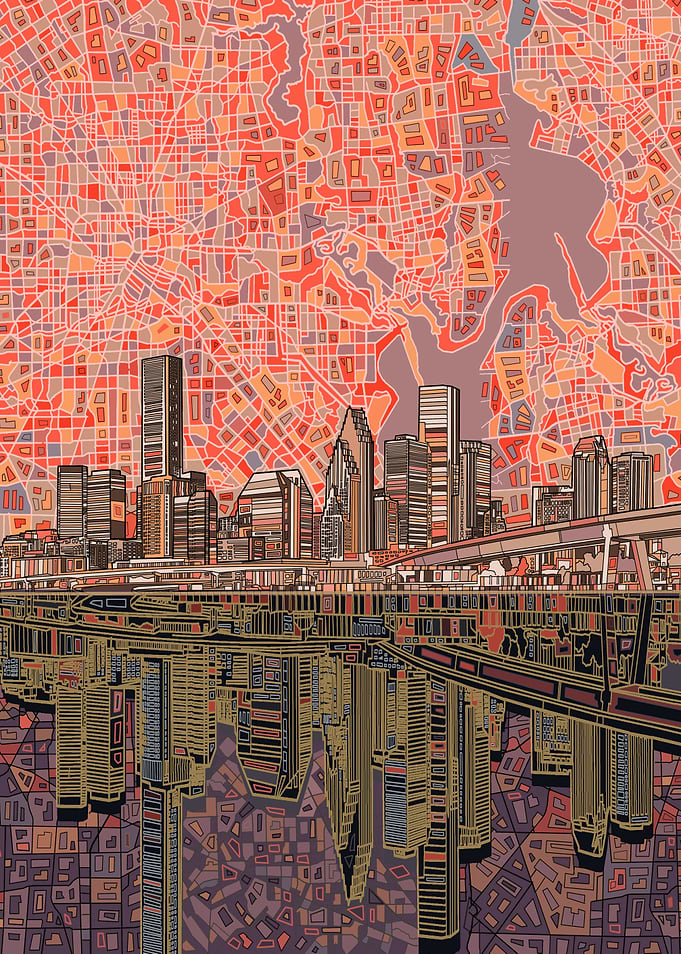 Houston city abstract 5