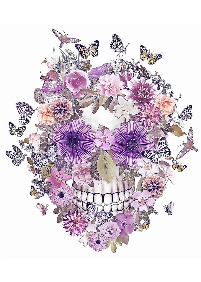 flower skull