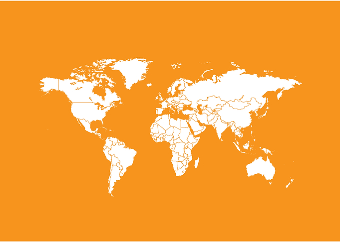White map with borders