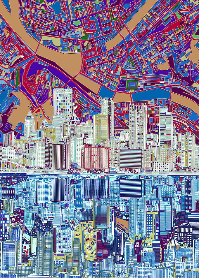 Pittsburgh city abstract 3