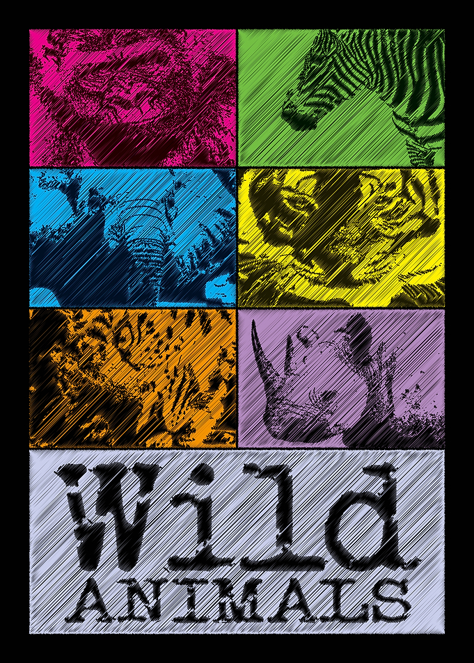 Wild Animals Pop Art
