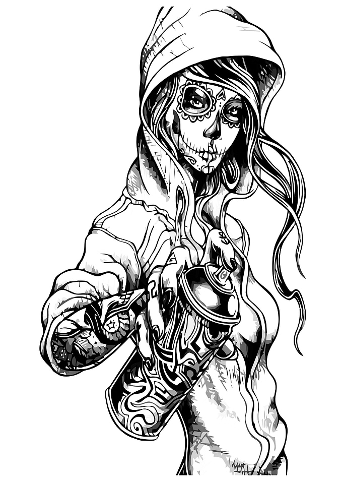 Graffiti Skeleton Girl