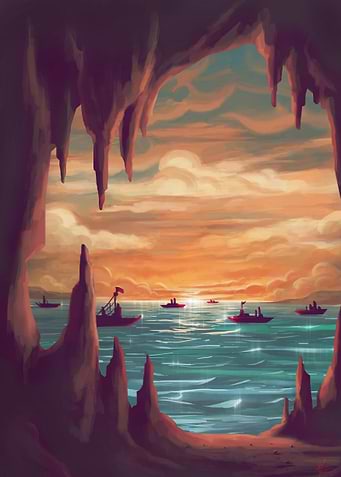 Sunset from Cave