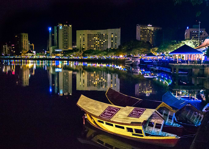 Riverside Night View