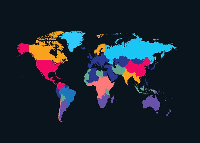 Colorful Worl map