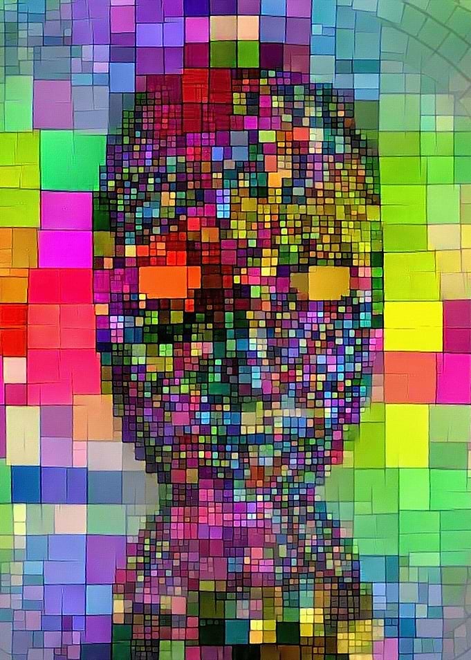 Mysterious colorful mask