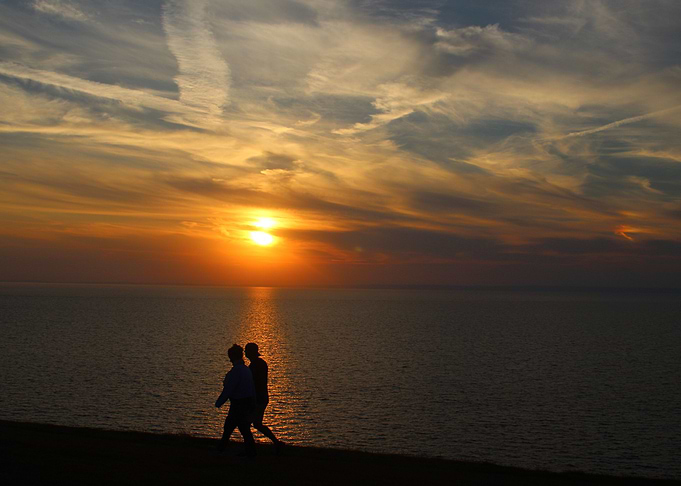 Rhossili walk at sunset