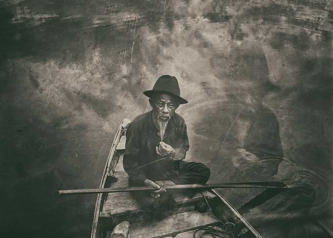 FIsherman Double exposure