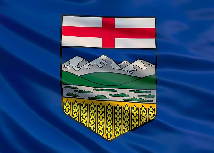 Alberta waving flag