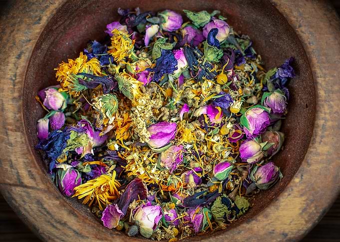 Cup of herbs