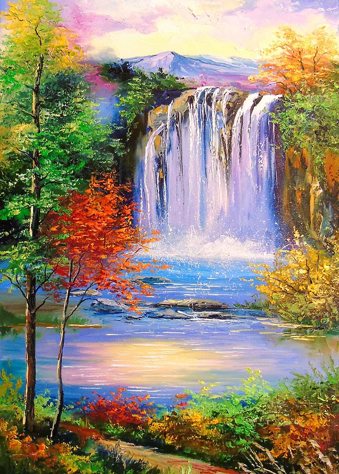 Mountain waterfall