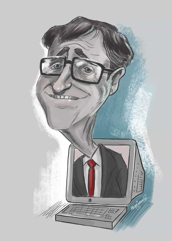 Bill Gates Caricature
